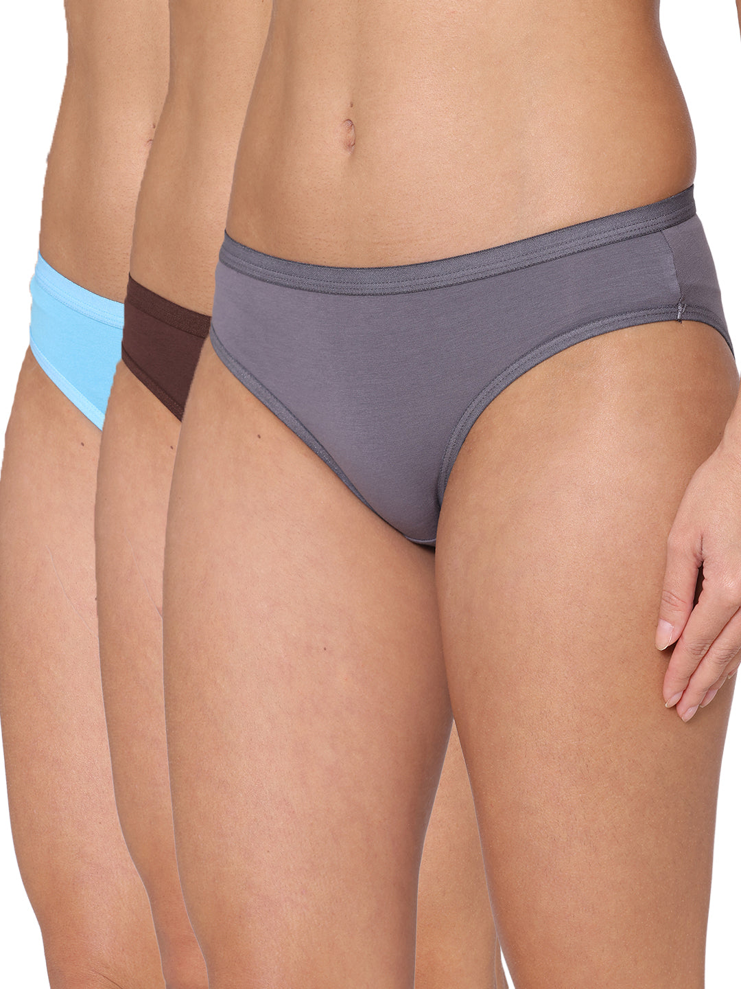 3 Pack Classic Solid Low Waist Bikini Panty (PBPN0039)