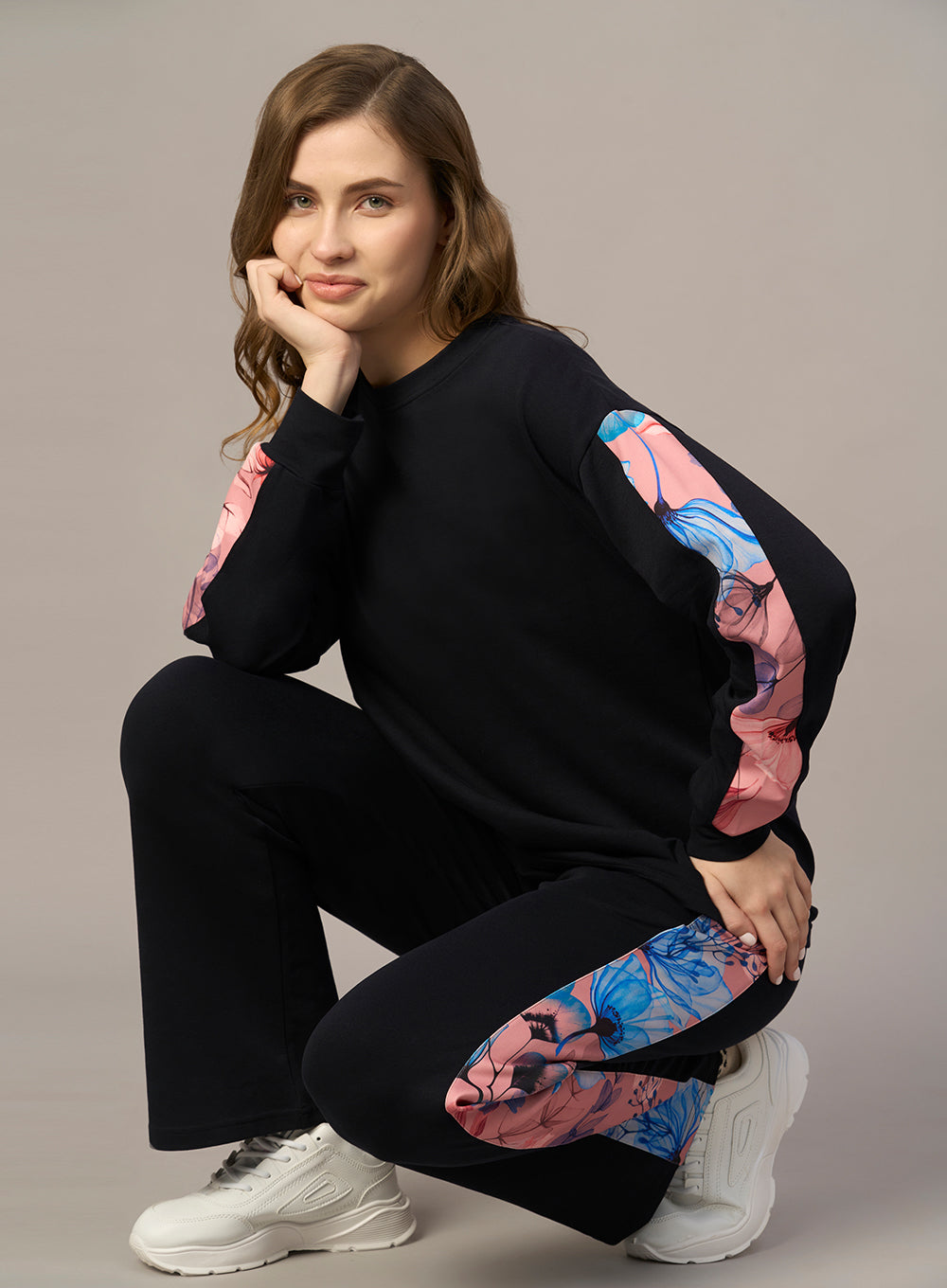 Full Sleeve Top With Wide Leg Bottom Co-rd Set(PBCOR002)