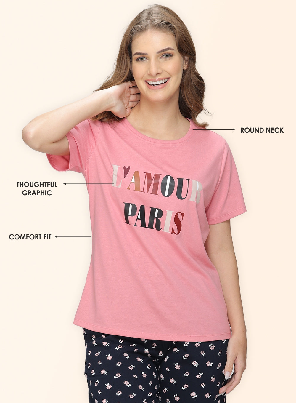 ROUND NECK PRINTED T-SHIRT (PBTS60006)