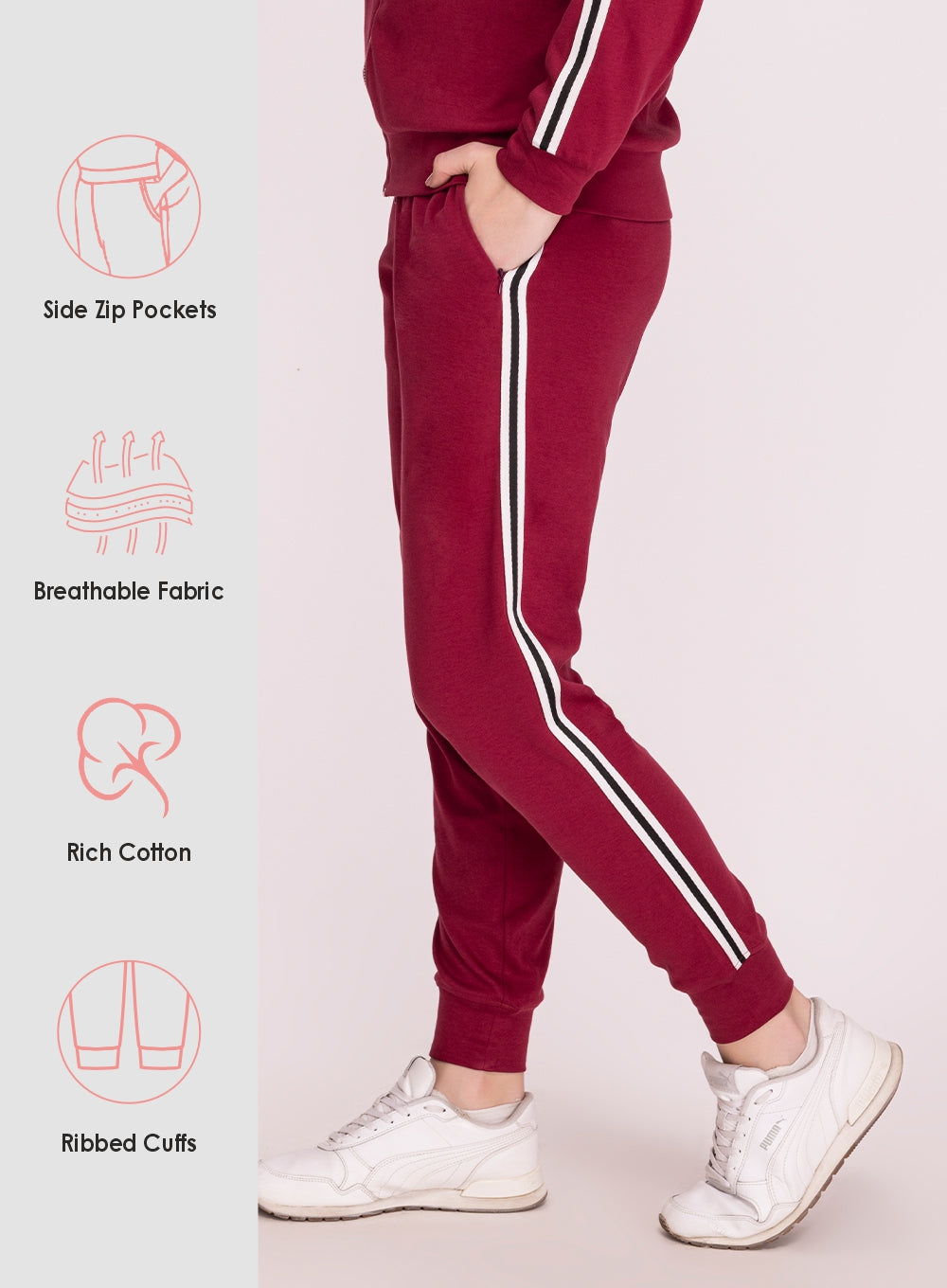 Side Stripes Jogger with pockets (PBJO100)