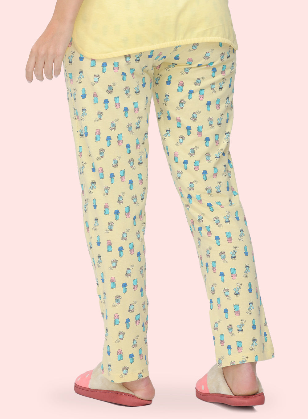 YELLOW CACTUS PRINT PYJAMA (PB10030P011)