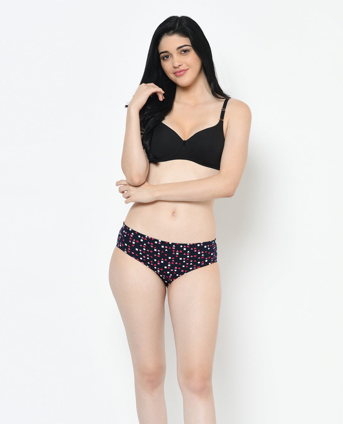 3 Pack Abstract Print Mid Waist Hipster Panty (PBPN0044)