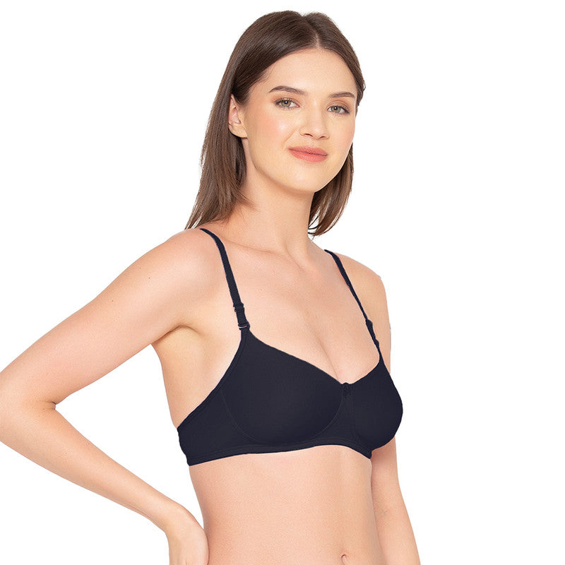 Women’s Pack of 2 seamless Non-Padded, Non-Wired Bra (COMB10-BLACK)