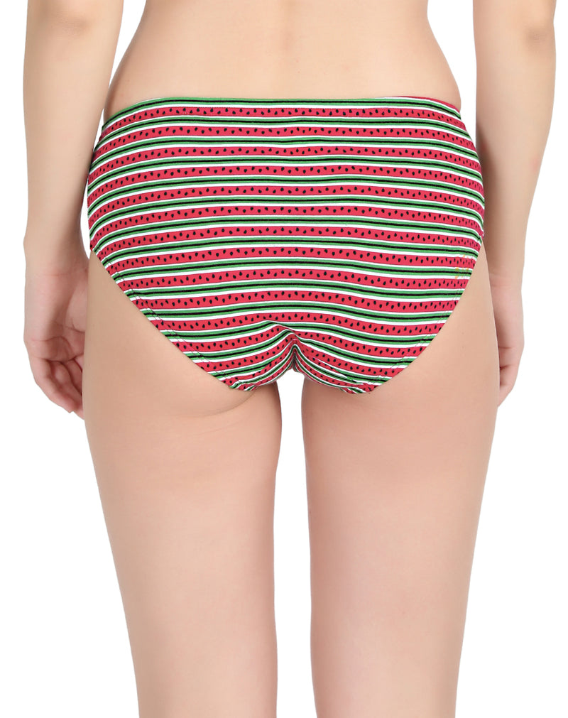 Assorted Watermelon print assorted regular panties - Pack of 3
