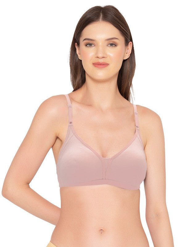 Groversons Paris Beauty Women's Pack of 2 Non-Padded, Non-Wired, Multiway, T-Shirt Bra , Moulded Bra (COMB35-CHALK PINK & CRUSHED BERRY)
