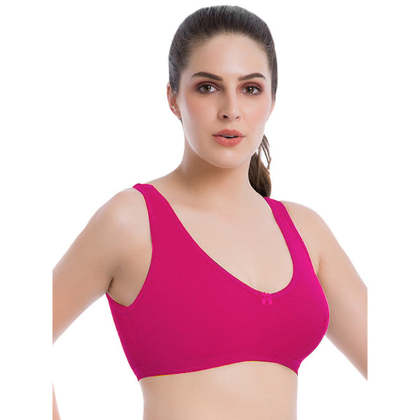 Groversons Paris Beauty Women's Full Coverage and Non- Padded Supima Cotton  Spacer and Minimiser Bra (REBECCA) Melange Pink - The online shopping  beauty store. Shop for makeup, skincare, haircare & fragrances online