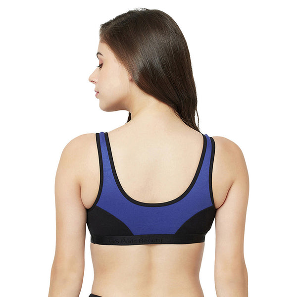 Groversons Paris Beauty Women's Non-Padded Non-Wired Seamed Full Coverage  Sports Bra (BR171-NUDE-BLACK)