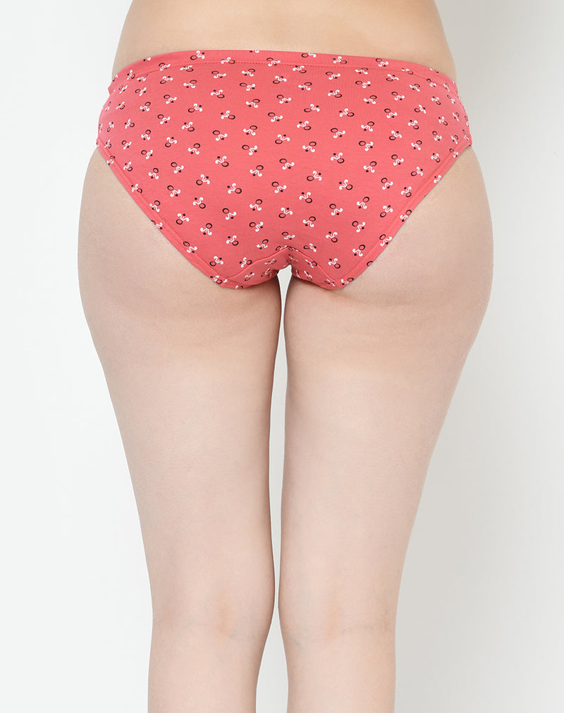 Assorted Low Rise Printed Cotton Bikini Panties - Set of 3