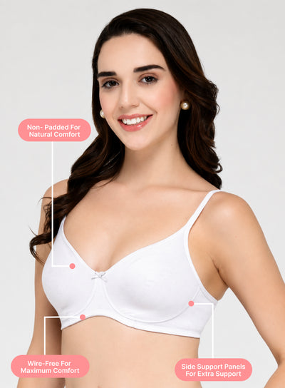 Women's Non-Padded Full Coverage Bra (PBBR1088)