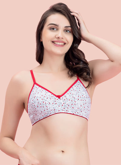 Trendy Printed Wire-Free Non-Padded Seamless Bra (PBBR1040)