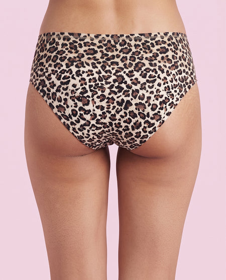 Lace Touch Leopard Print Low Waist Bikini Panty (PBPN0021)