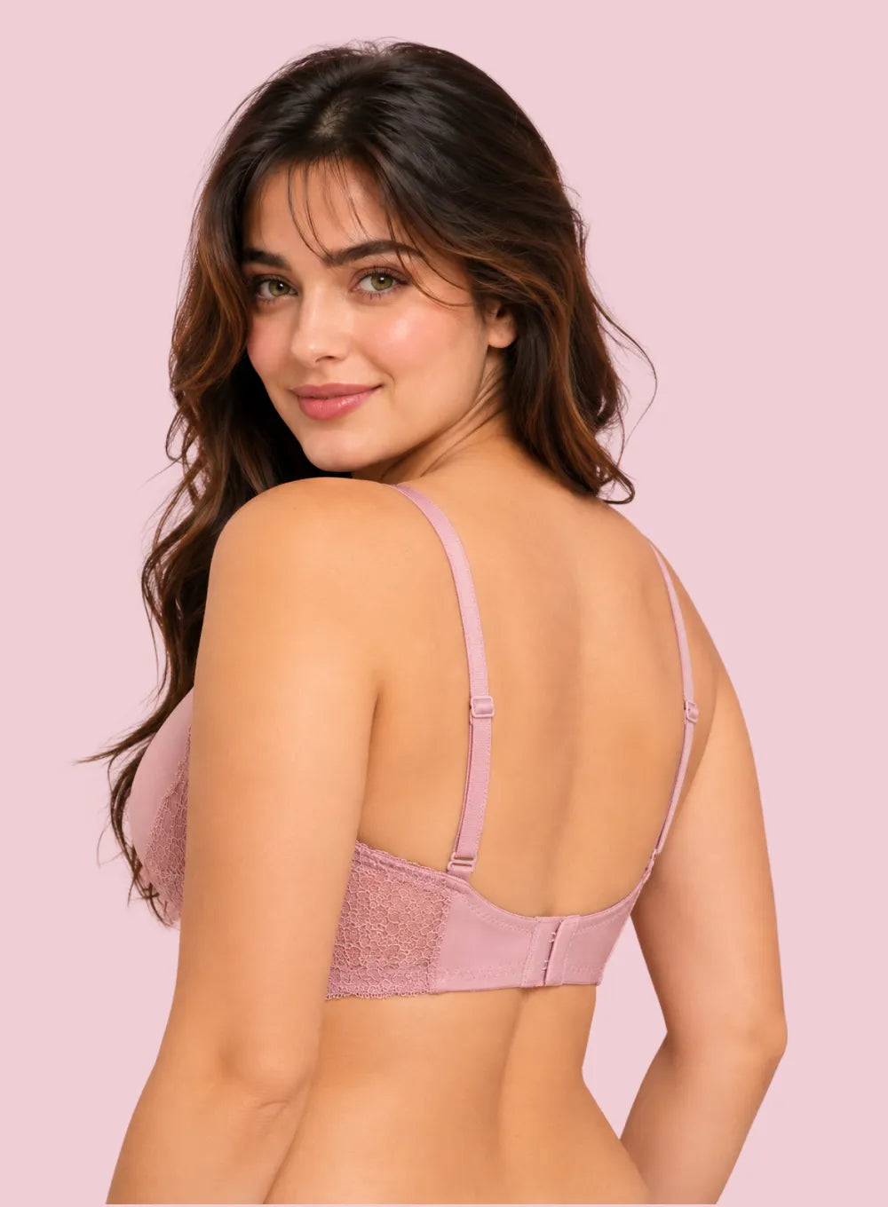 Wire-Free Padded Bra with Soft Lace (PBBR1094)