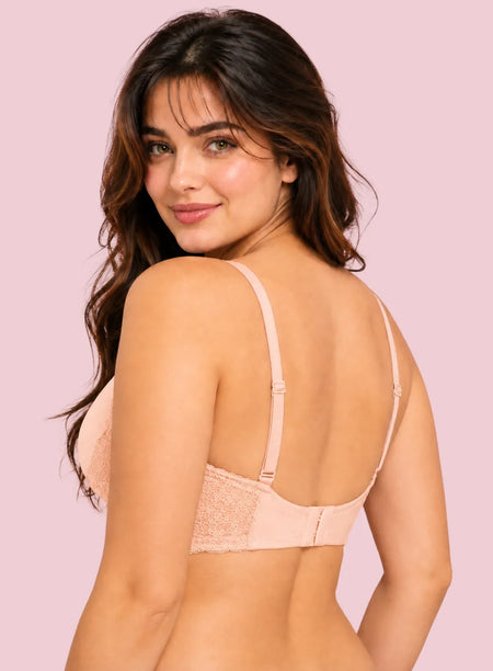 Wire-Free Padded Bra with Soft Lace (PBBR1094)
