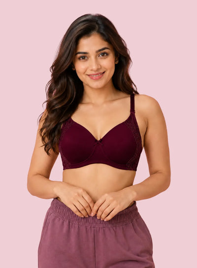 Side Lace Padded Wire-free Bra (PBBR1097)