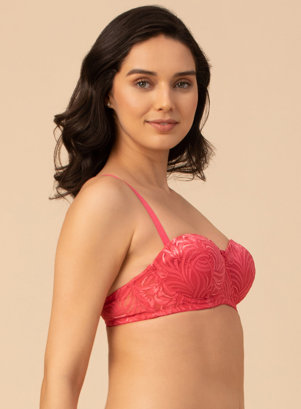 Lacy Demi-Cup Padded Bra (PBBR1076)