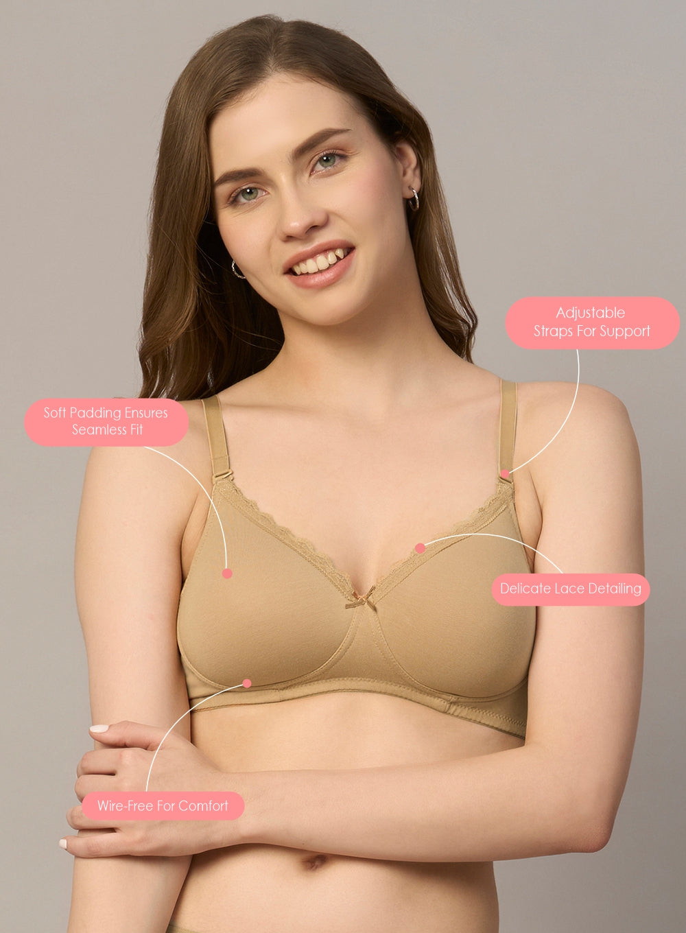 Wire-Free T-Shirt Padded Bra  (PBBR1081)