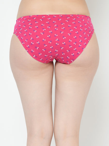 3 Pack Tiny Print Mid Waist Hipster Panty (PBPN0023)