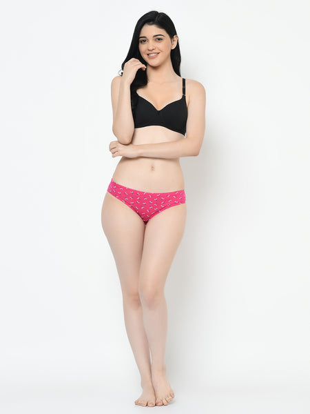 3 Pack Tiny Print Mid Waist Hipster Panty (PBPN0023)