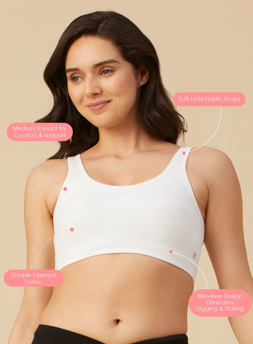 SEAMLESS SLIP ON SPORTS BRA (PBSBL100)
