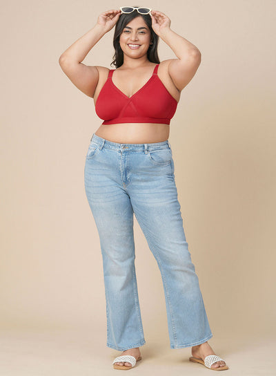 X-Frame Wire-Free Non-Padded Seamless Bra (PBBR1006)