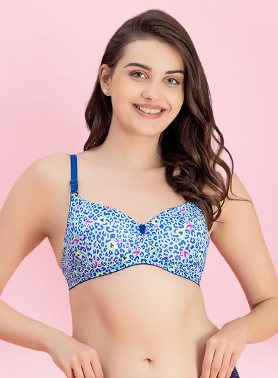Printed Wire-Free Padded Seamless Bra (PBBR1001)