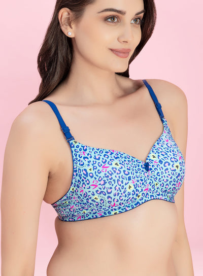 Printed Wire-Free Padded Seamless Bra (PBBR1001)