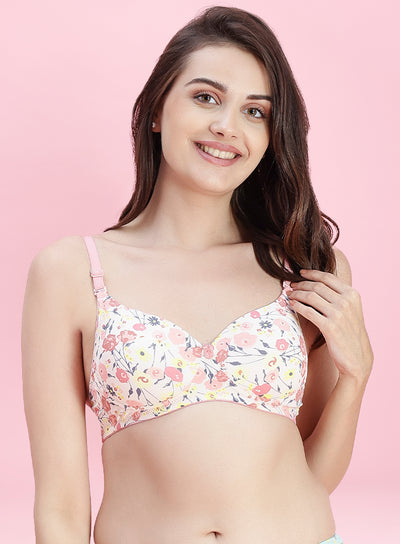 Printed Wire-Free Padded Seamless Bra (PBBR1001)