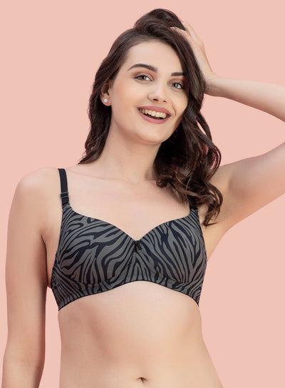 Trendy Printed Comfort Wire-Free Padded Bra (PBBR1056)