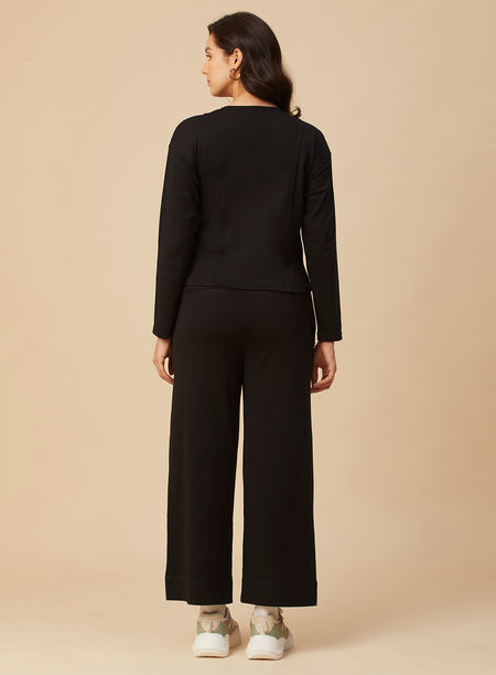 Full Sleeve Top with Wide Leg Bottom Co-ord Set (PBCOR005)