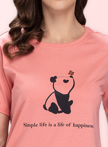 ROUND NECK PRINTED T-SHIRT (PBTS60002)