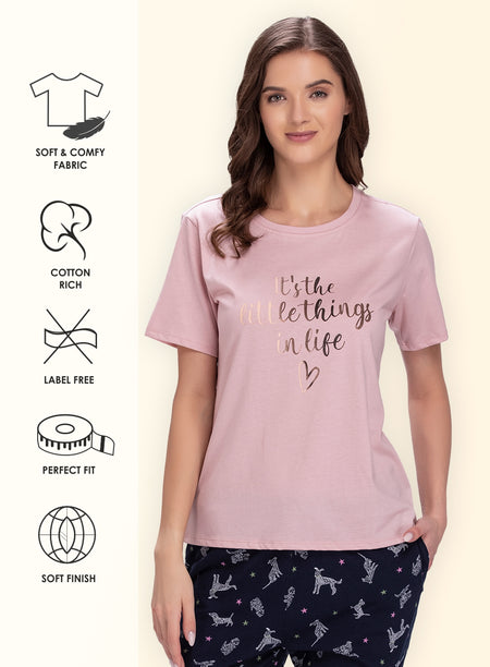 ROUND NECK PRINTED T-SHIRT (PBTS40009)