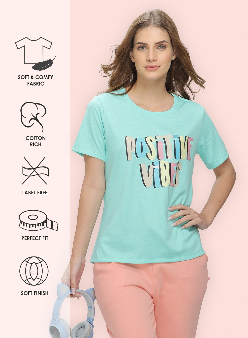 ROUND NECK PRINTED T-SHIRT (PBTS40010)