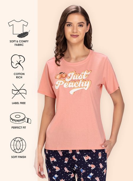 ROUND NECK PRINTED T-SHIRT (PBTS40011)