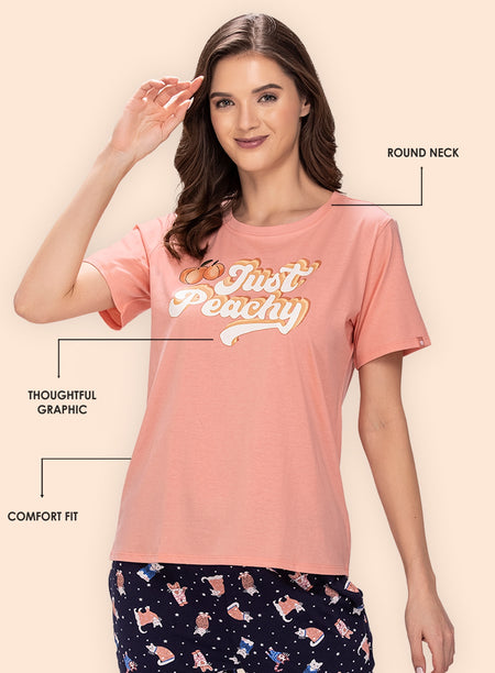 ROUND NECK PRINTED T-SHIRT (PBTS40011)