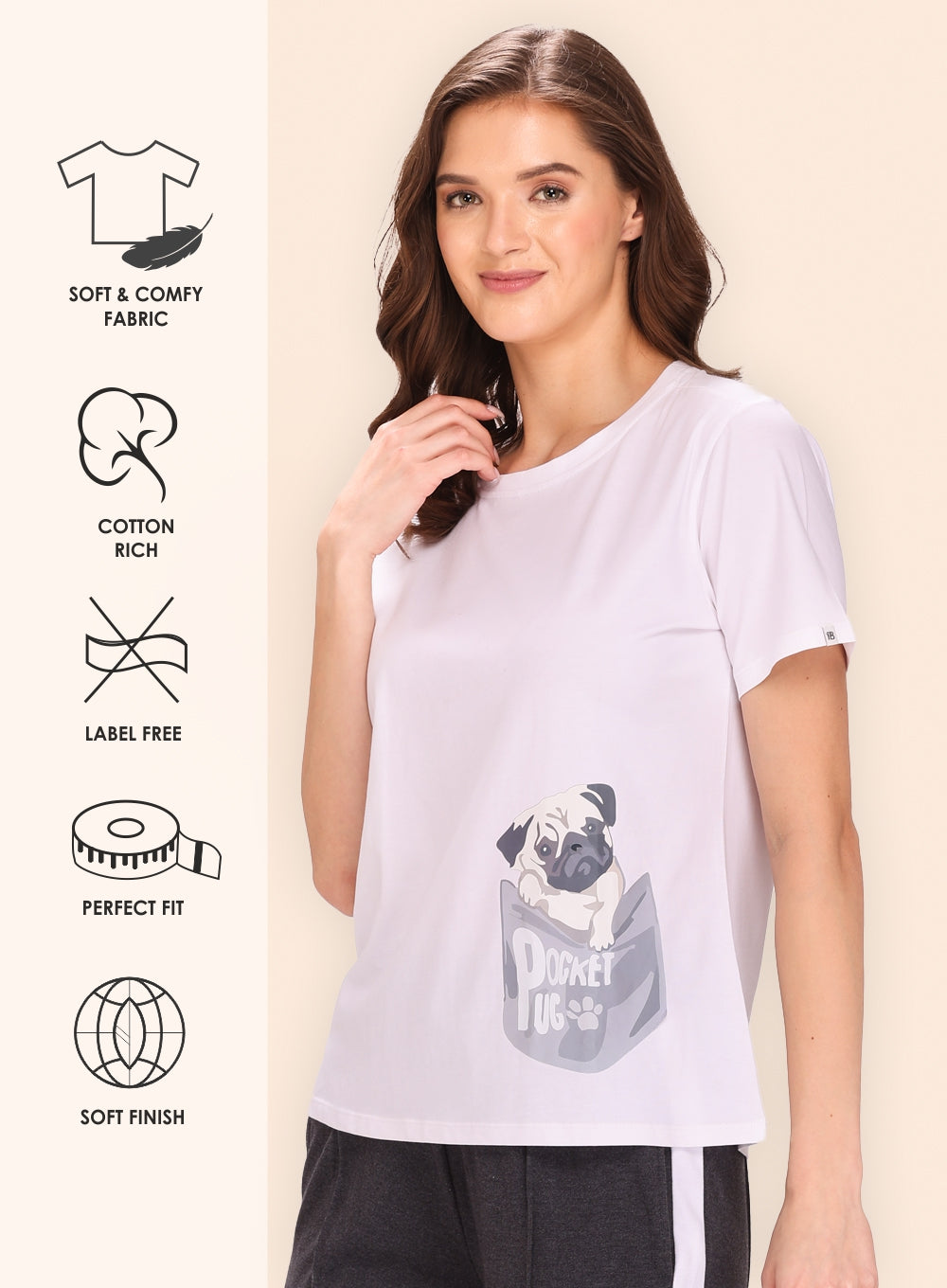 ROUND NECK PRINTED T-SHIRT (PBTS40014)