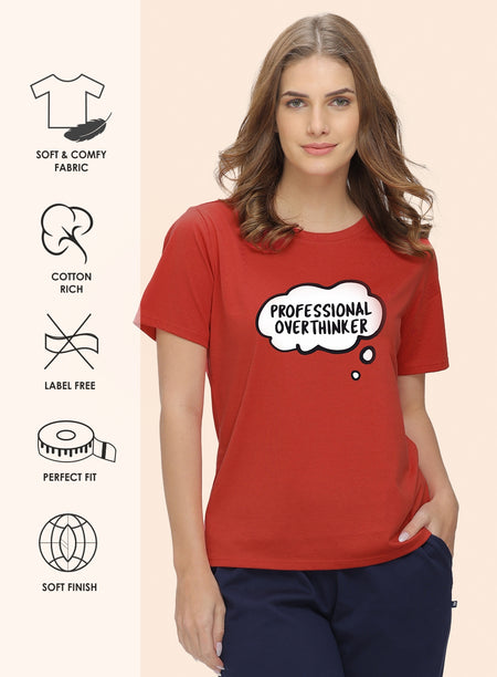 ROUND NECK PRINTED T-SHIRT (PBTS40016)