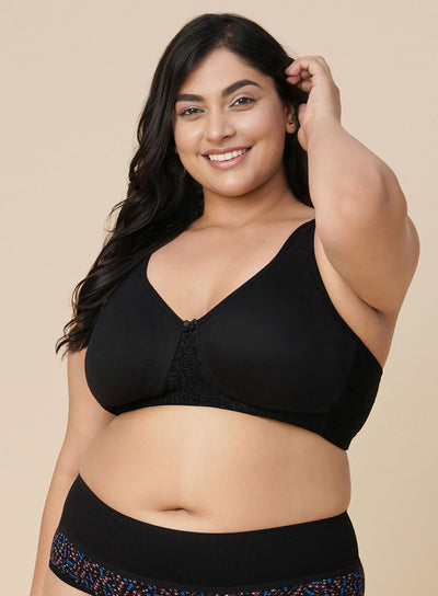 Cotton Spandex Full Support Non-Padded Bra  (PBBR1015)