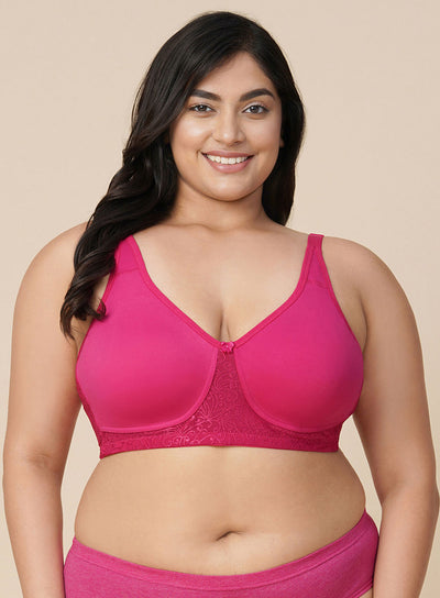 Cotton Spandex Full Support Non-Padded Bra (PBBR1016)