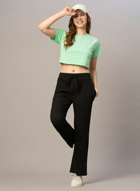 RIBBED FLARE PANTS (PBL6000)