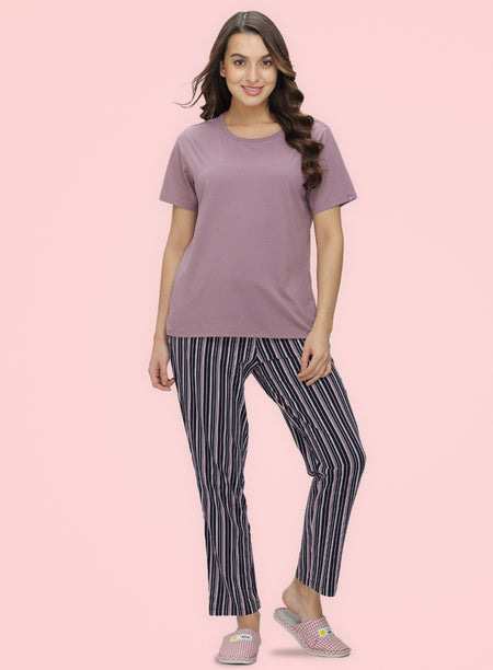 NAVY STRIPE PRINTED PYJAMA (PB10020P006)