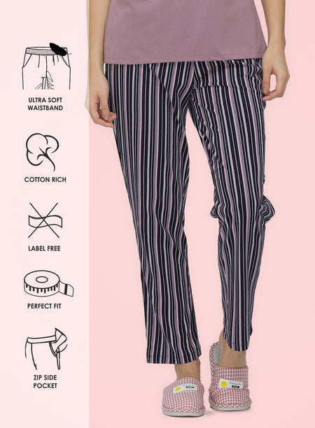 NAVY STRIPE PRINTED PYJAMA (PB10020P006)