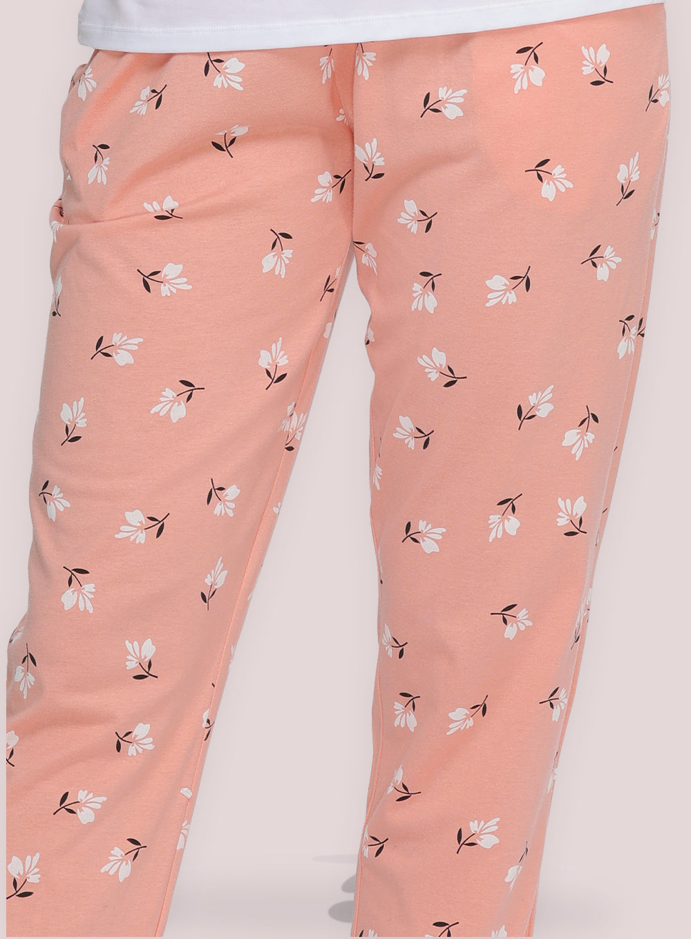 PEACH FLORAL PRINTED PYJAMA (PB10030P010)