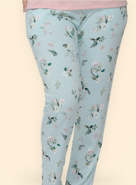 MINT FLORAL PRINTED PYJAMA (PB10050P030)