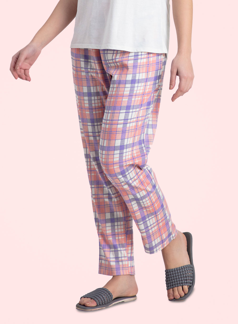 PASTEL CHECK PRINTED  PYJAMA (PB10050P036)