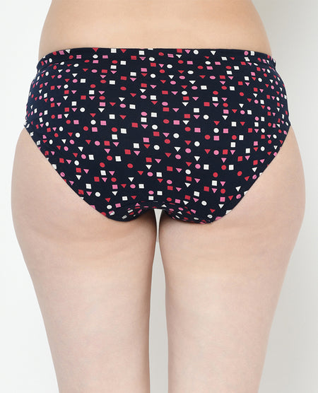 3 Pack Abstract Print Mid Waist Hipster Panty (PBPN0044)