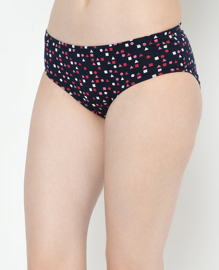 3 Pack Abstract Print Mid Waist Hipster Panty (PBPN0044)