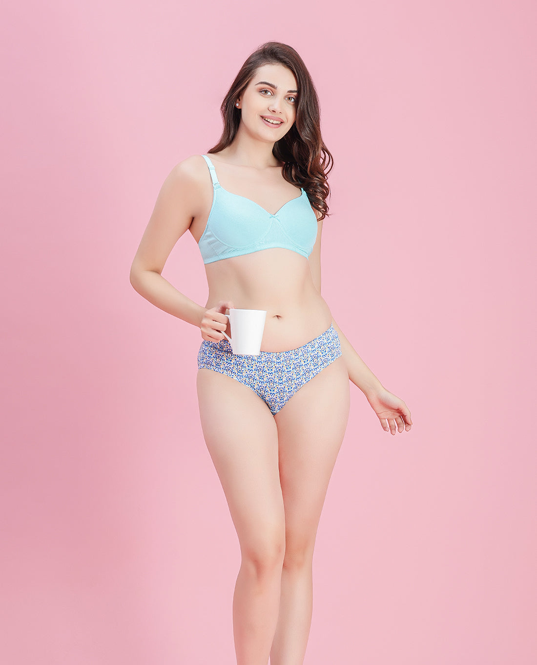 3 Pack Snowflake Print Mid Waist Hipster Panty (PBPN0046)