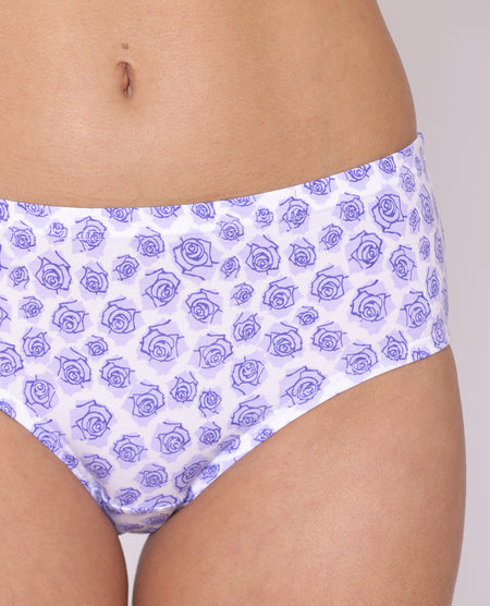 3 Pack Rose Print Mid Waist Hipster Panty (PBPN0047)