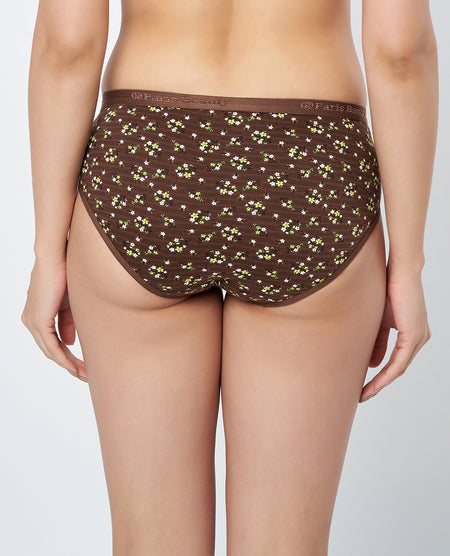 3 Pack Flower Bunch Print Mid Waist Hipster Panty (PBPN0049)