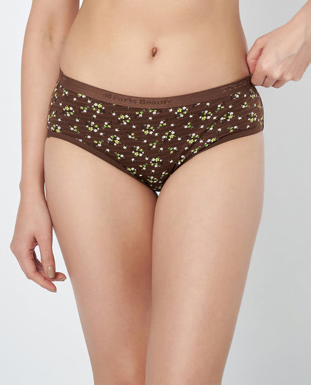3 Pack Flower Bunch Print Mid Waist Hipster Panty (PBPN0049)